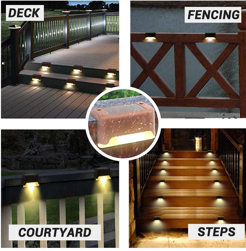 Solar Deck Lights - Waterproof Outdoor Step Lights