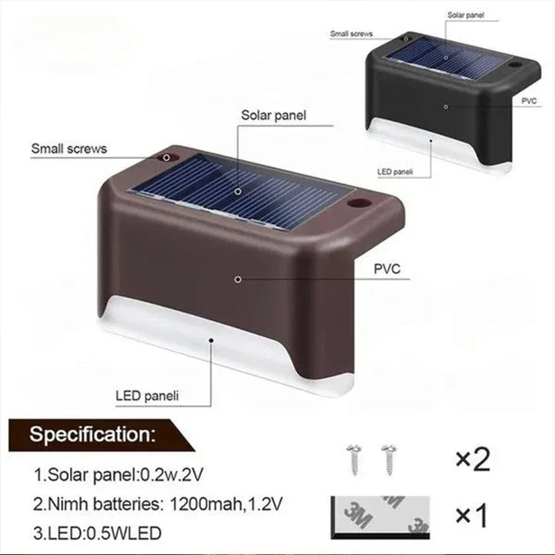 Solar Deck Lights - Waterproof Outdoor Step Lights