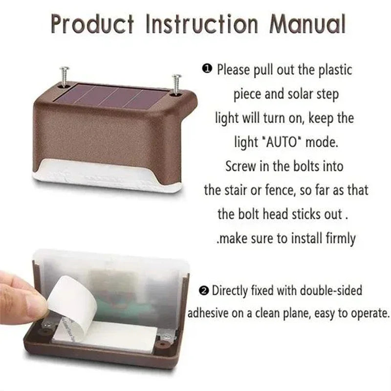 Solar Deck Lights - Waterproof Outdoor Step Lights