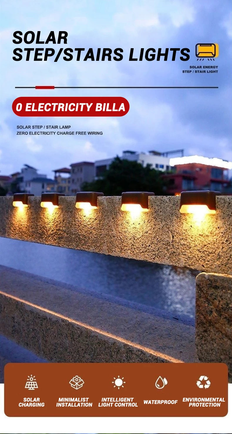 Solar Deck Lights - Waterproof Outdoor Step Lights
