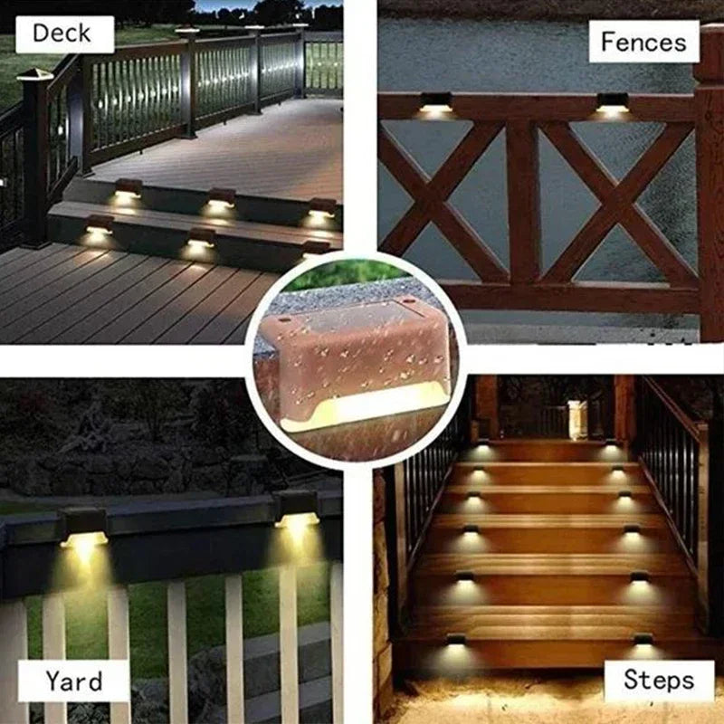 Solar Deck Lights - Waterproof Outdoor Step Lights